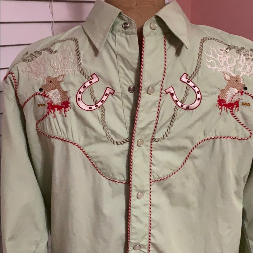 Dead Deer Embroidered Western Shirt